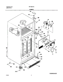 05 - Cabinet parts for Frigidaire Refrigerator FRT18LR7AW4 from AppliancePartsPros.com