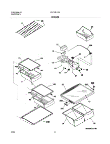 07 - Shelves parts for Frigidaire Refrigerator FRT18LR7AW4 from AppliancePartsPros.com