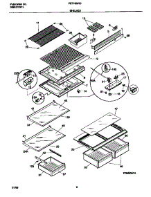 04 - Shelves parts for Frigidaire Refrigerator FRT18NRGD1 from AppliancePartsPros.com