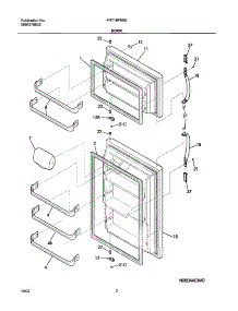 03 - Doors parts for Frigidaire Refrigerator FRT18P6BSK7 from AppliancePartsPros.com