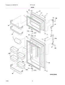 03 - Door parts for Frigidaire Refrigerator FRT18IL6DBG from AppliancePartsPros.com