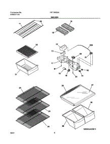 07 - Shelves parts for Frigidaire Refrigerator FRT18ND5AW4 from AppliancePartsPros.com