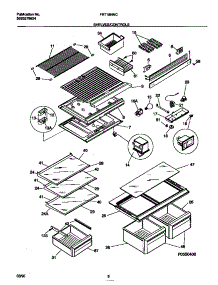 04 - Shelves / Controls parts for Frigidaire Refrigerator FRT18NNCD2 from AppliancePartsPros.com