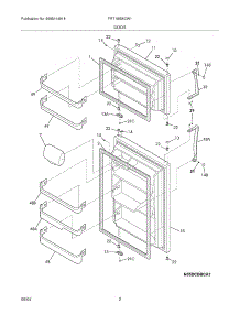 03 - Door parts for Frigidaire Refrigerator FRT18IS6CW1 from AppliancePartsPros.com