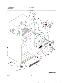 05 - Cabinet parts for Frigidaire Refrigerator FRT18B4AQ0 from AppliancePartsPros.com