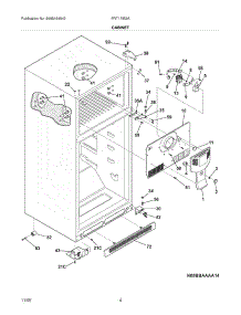 05 - Cabinet parts for Frigidaire Refrigerator FRT17IB3AWA from AppliancePartsPros.com