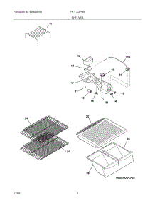 07 - Shelves parts for Frigidaire Refrigerator FRT17L3FW5 from AppliancePartsPros.com