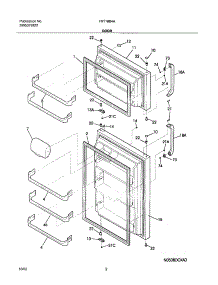 03 - Doors parts for Frigidaire Refrigerator FRT18B4AZ6 from AppliancePartsPros.com