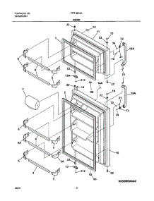 03 - Door parts for Frigidaire Refrigerator FRT18C5AT2 from AppliancePartsPros.com