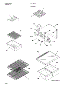 07 - Shelves parts for Frigidaire Refrigerator FRT18B4AW8 from AppliancePartsPros.com