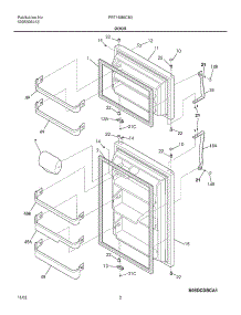 03 - Door parts for Frigidaire Refrigerator FRT18B6CB3 from AppliancePartsPros.com