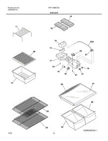 07 - Shelves parts for Frigidaire Refrigerator FRT18B6CB3 from AppliancePartsPros.com