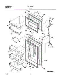 03 - Doors parts for Frigidaire Refrigerator FRT18LR7AW6 from AppliancePartsPros.com