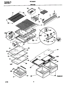 04 - Shelves parts for Frigidaire Refrigerator FRT18NNGD1 from AppliancePartsPros.com