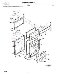 02 - Door parts for Frigidaire Refrigerator FRT18NNGW0 from AppliancePartsPros.com