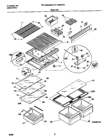 04 - Shelves parts for Frigidaire Refrigerator FRT18NNGW0 from AppliancePartsPros.com