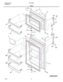 03 - Door parts for Frigidaire Refrigerator FRT18P6CQ3 from AppliancePartsPros.com