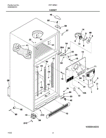 05 - Cabinet parts for Frigidaire Refrigerator FRT18P6CQ3 from AppliancePartsPros.com