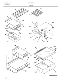 07 - Shelves parts for Frigidaire Refrigerator FRT18P6CQ3 from AppliancePartsPros.com