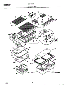 04 - Shelves / Controls parts for Frigidaire Refrigerator FRT18NNCW3 from AppliancePartsPros.com