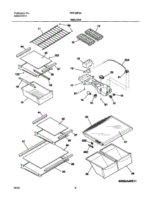 07 - Shelves parts for Frigidaire Refrigerator FRT18P5AW7 from AppliancePartsPros.com