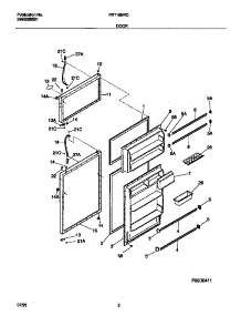 02 - Door parts for Frigidaire Refrigerator FRT18NRCD0 from AppliancePartsPros.com