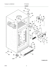 05 - Cabinet parts for Frigidaire Refrigerator FRT18LN5BW4 from AppliancePartsPros.com