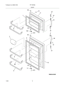 03 - Door parts for Frigidaire Refrigerator FRT18P6BSK4 from AppliancePartsPros.com