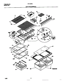 04 - Shelves / Controls parts for Frigidaire Refrigerator FRT18PRCW4 from AppliancePartsPros.com