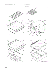07 - Shelves parts for Frigidaire Refrigerator FRT18KG3DW4 from AppliancePartsPros.com