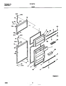 02 - Door parts for Frigidaire Refrigerator FRT18PRCW3 from AppliancePartsPros.com