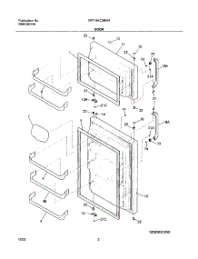 03 - Doors parts for Frigidaire Refrigerator FRT18KC3BW4 from AppliancePartsPros.com