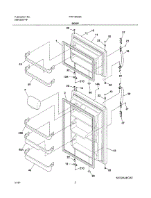 03 - Doors parts for Frigidaire Refrigerator FRT18KS5AQ0 from AppliancePartsPros.com