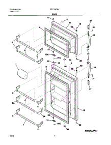 03 - Doors parts for Frigidaire Refrigerator FRT18P5AB7 from AppliancePartsPros.com