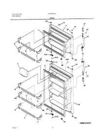 03 - Door parts for Frigidaire Refrigerator FRT18P5AW0 from AppliancePartsPros.com