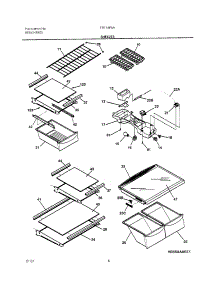07 - Shelves parts for Frigidaire Refrigerator FRT18P5AW0 from AppliancePartsPros.com