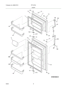 03 - Door parts for Frigidaire Refrigerator FRT18P6CW2 from AppliancePartsPros.com