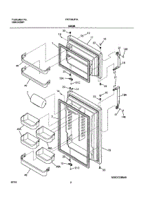 03 - Door parts for Frigidaire Refrigerator FRT18LR7AWA from AppliancePartsPros.com