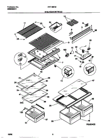04 - Shelves / Controls parts for Frigidaire Refrigerator FRT18NRCD1 from AppliancePartsPros.com