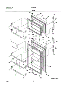 03 - Door parts for Frigidaire Refrigerator FRT18P5AW4 from AppliancePartsPros.com