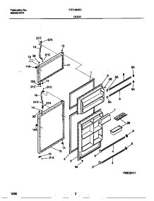 02 - Door parts for Frigidaire Refrigerator FRT18NRCD2 from AppliancePartsPros.com