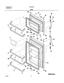 03 - Doors parts for Frigidaire Refrigerator FRT18P5AB3 from AppliancePartsPros.com