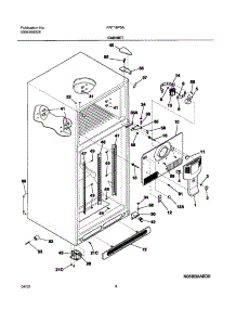 05 - Cabinet parts for Frigidaire Refrigerator FRT18P5AB3 from AppliancePartsPros.com
