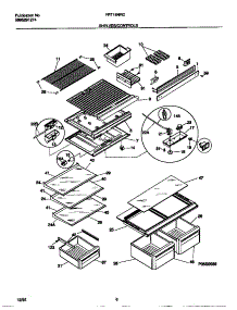04 - Shelves / Controls parts for Frigidaire Refrigerator FRT18NRCD2 from AppliancePartsPros.com