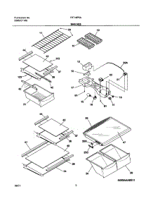 07 - Shelves parts for Frigidaire Refrigerator FRT18P5AQ4 from AppliancePartsPros.com