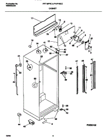 03 - Cabinet parts for Frigidaire Refrigerator FRT18PRCW0 from AppliancePartsPros.com