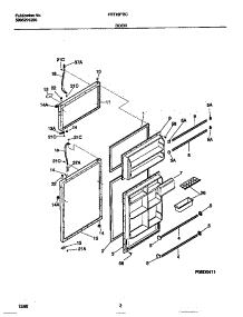 02 - Door parts for Frigidaire Refrigerator FRT18PRCD4 from AppliancePartsPros.com
