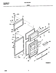 02 - Doors parts for Frigidaire Refrigerator FRT18PCGW0 from AppliancePartsPros.com