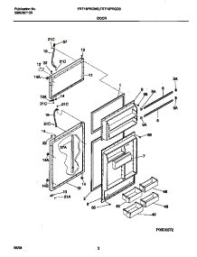 02 - Doors parts for Frigidaire Refrigerator FRT18PRGW0 from AppliancePartsPros.com