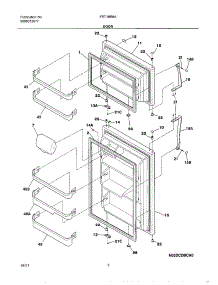 03 - Door parts for Frigidaire Refrigerator FRT18R6AQ0 from AppliancePartsPros.com
